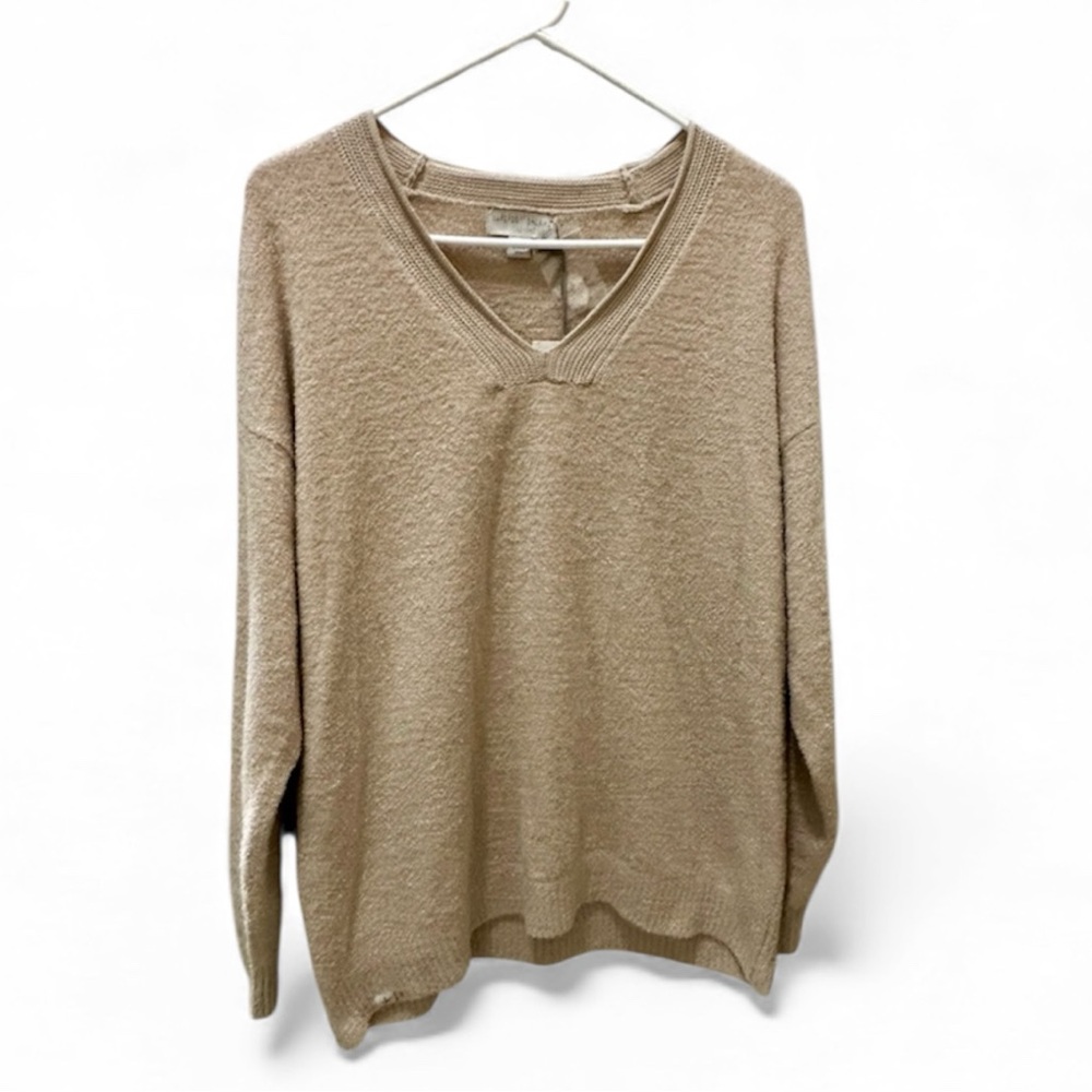 Barefoot Dreams Women's Sweater Size Large CozyChic Lite Core Pullover Stone new